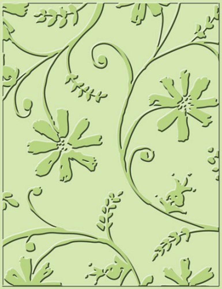 Cuttlebug Embossing Folders Stylized Flowers #371232