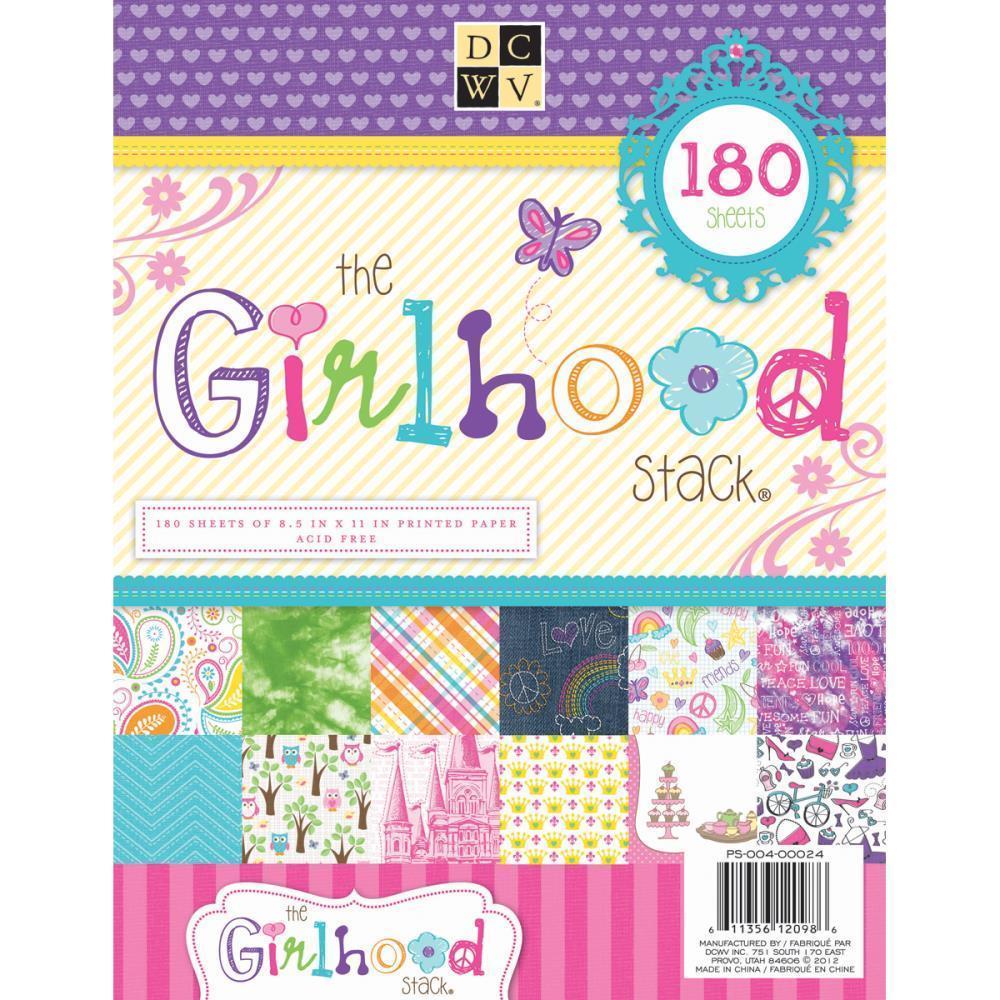 DCWV 8.5X11 Paper Stack Girlhood PS004024