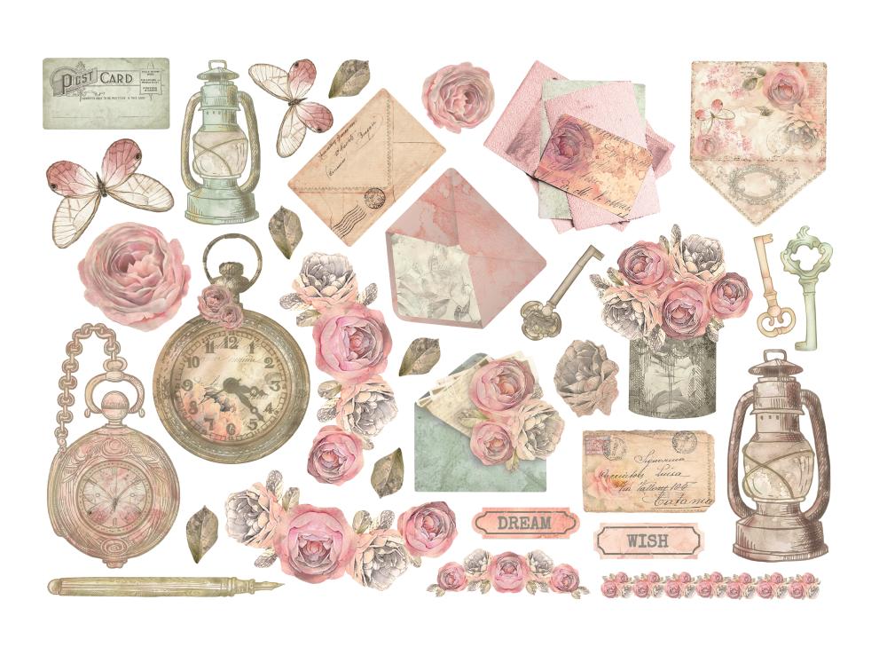 DFLCT47 Stamperia Shabby Rose Ephemera (32 pcs)