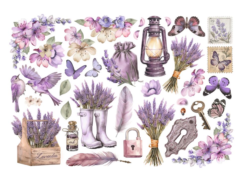 DFLCT48 Stamperia Lavender Ephemera (36 pcs)