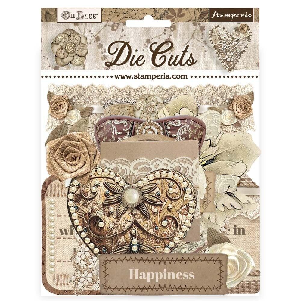 DFLDC107 Stamperia Old Lace Die Cuts Assorted (46 pcs)