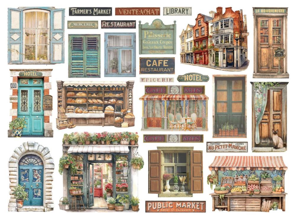 DFLDC110 Stamperia Art of Travelling Die Cuts Assorted (26 pcs)