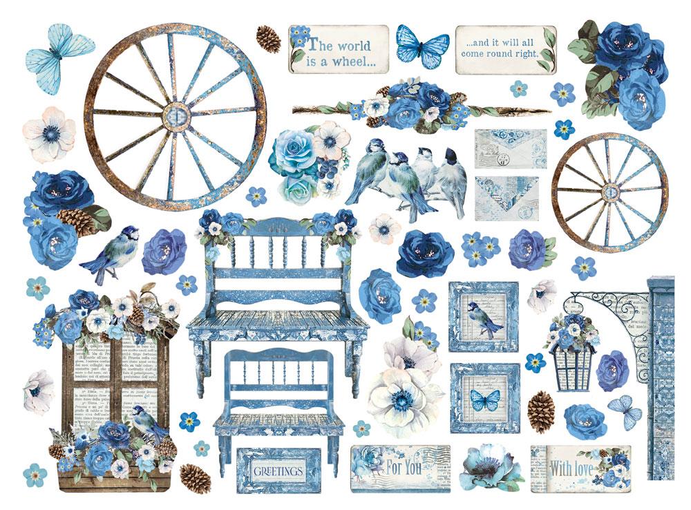 DFLDC79 Stamperia Die Cuts Assorted Blue Land