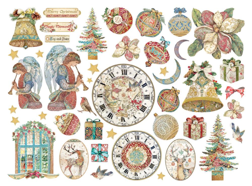 DFLDC81 Stamperia Die Cuts Christmas Greetings