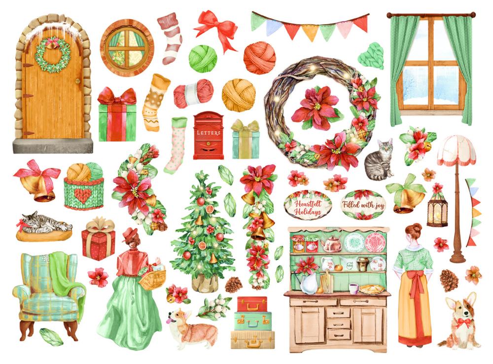 DFLDC83 Stamperia Die Cuts All Around Christmas