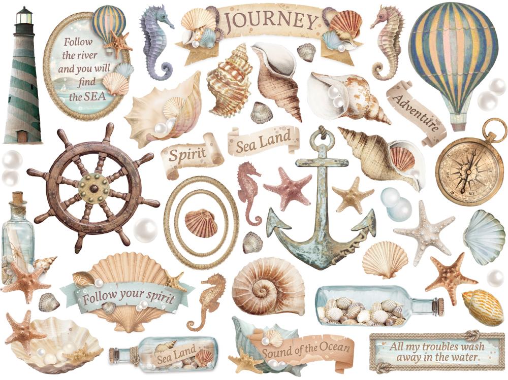 DFLDC95 Stamperia Sea Land Die Cuts Assorted (46pcs)