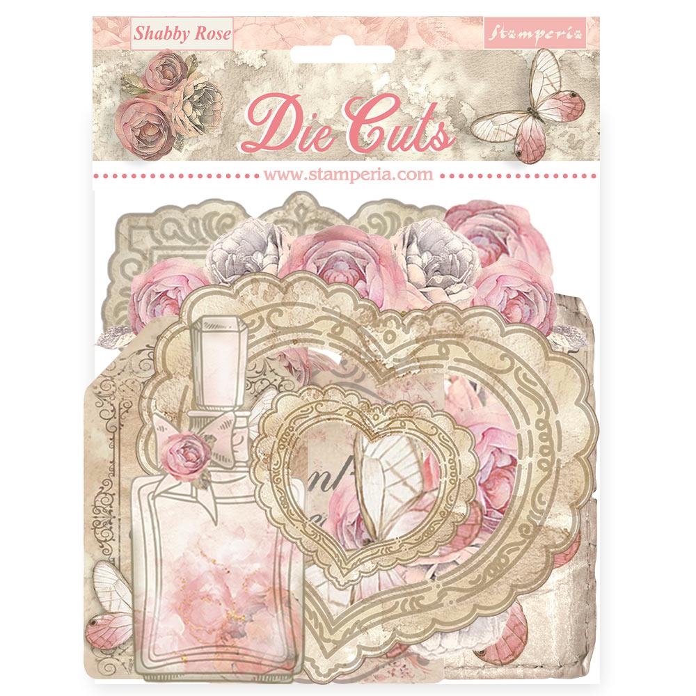 DFLDC99 Stamperia Shabby Rose Die Cuts Assorted (42pcs)