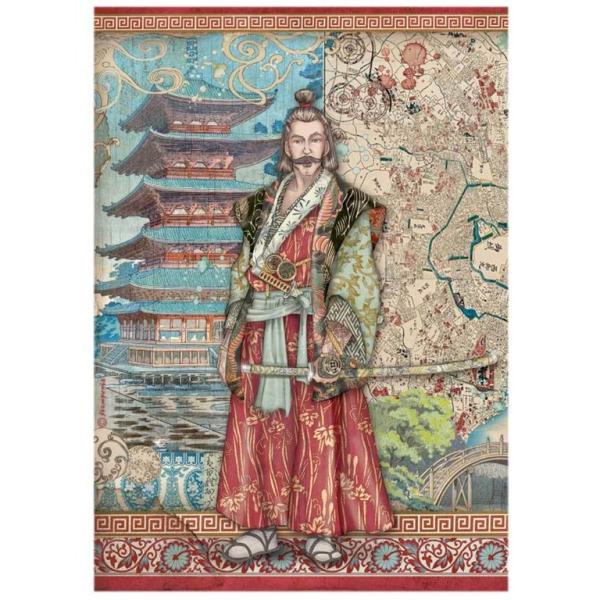 Stamperia A4 Rice Paper Sir Vagabond in Japan Samurai #4613