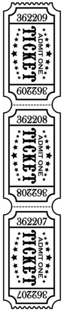 Darice Embossing Folder Border Ticket #1218-89