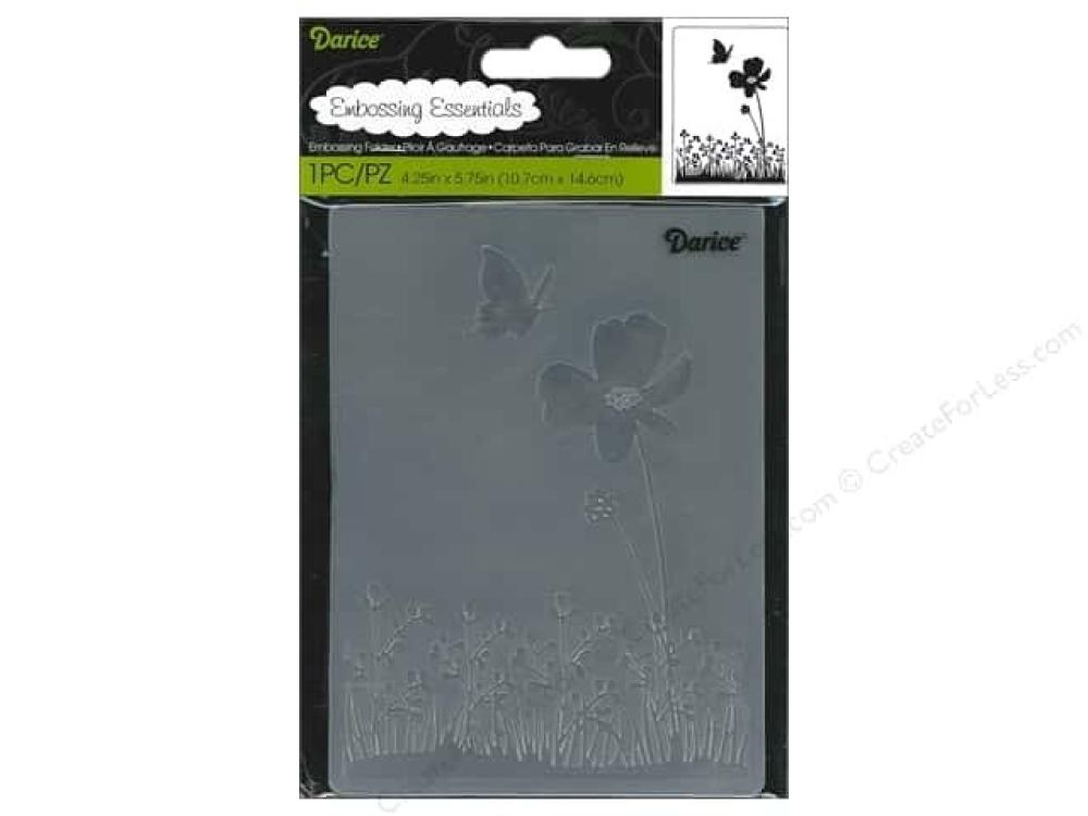 Darice Embossing Folder Butterfly On Flower