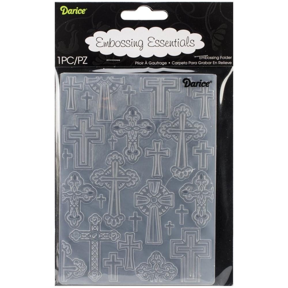 Darice Embossing Folder Crosses #1219-106