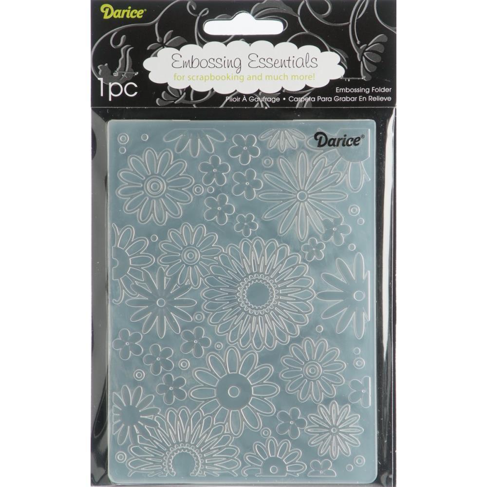 Darice Embossing Folder Flower Frenzy Background