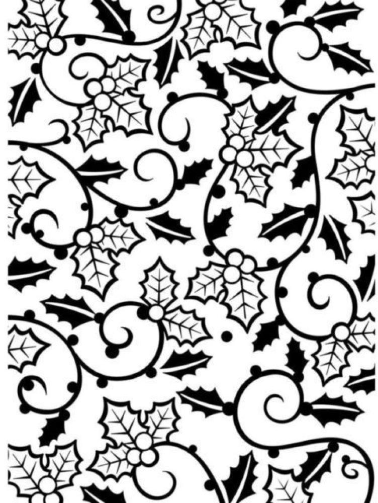 Darice Embossing Folder Holly Vines #1219-118