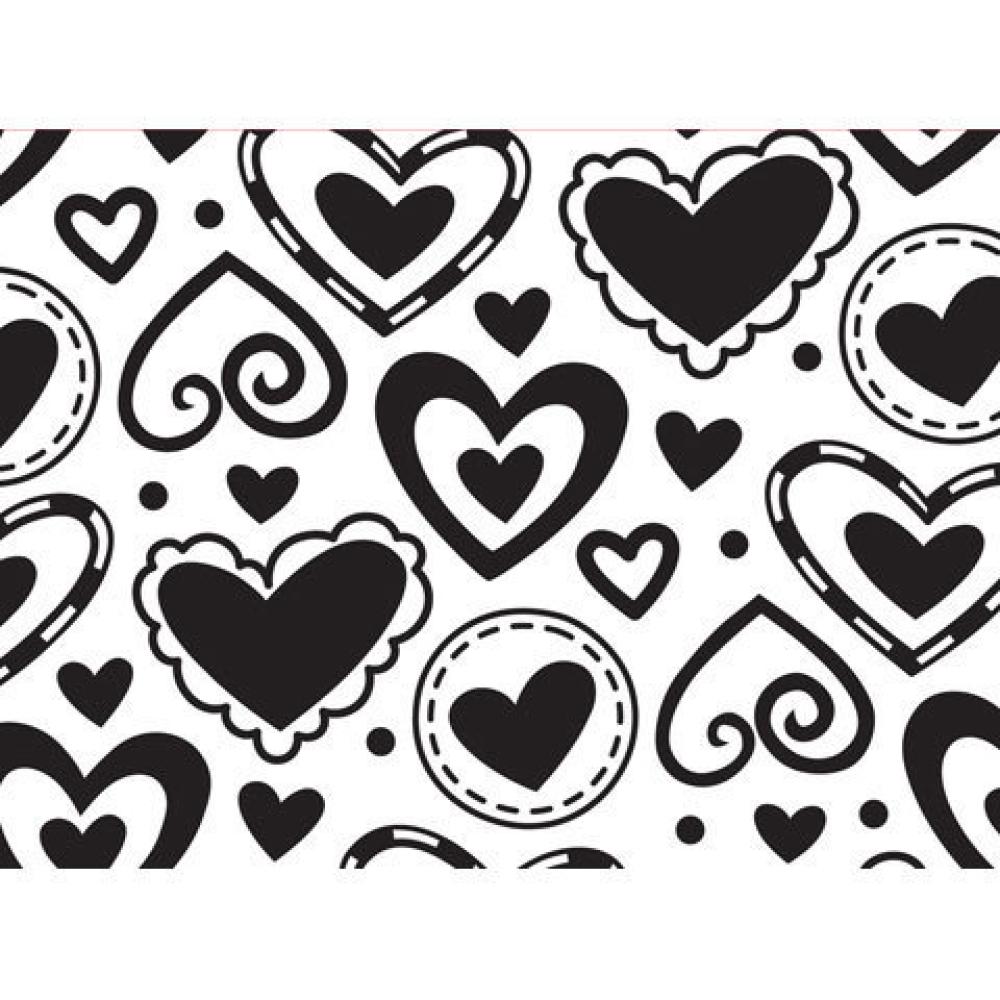 Darice Embossing Folder Layered Hearts