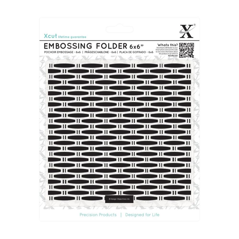 DoCrafts XCUT 6x6 Embossing Folder Wicker #515174