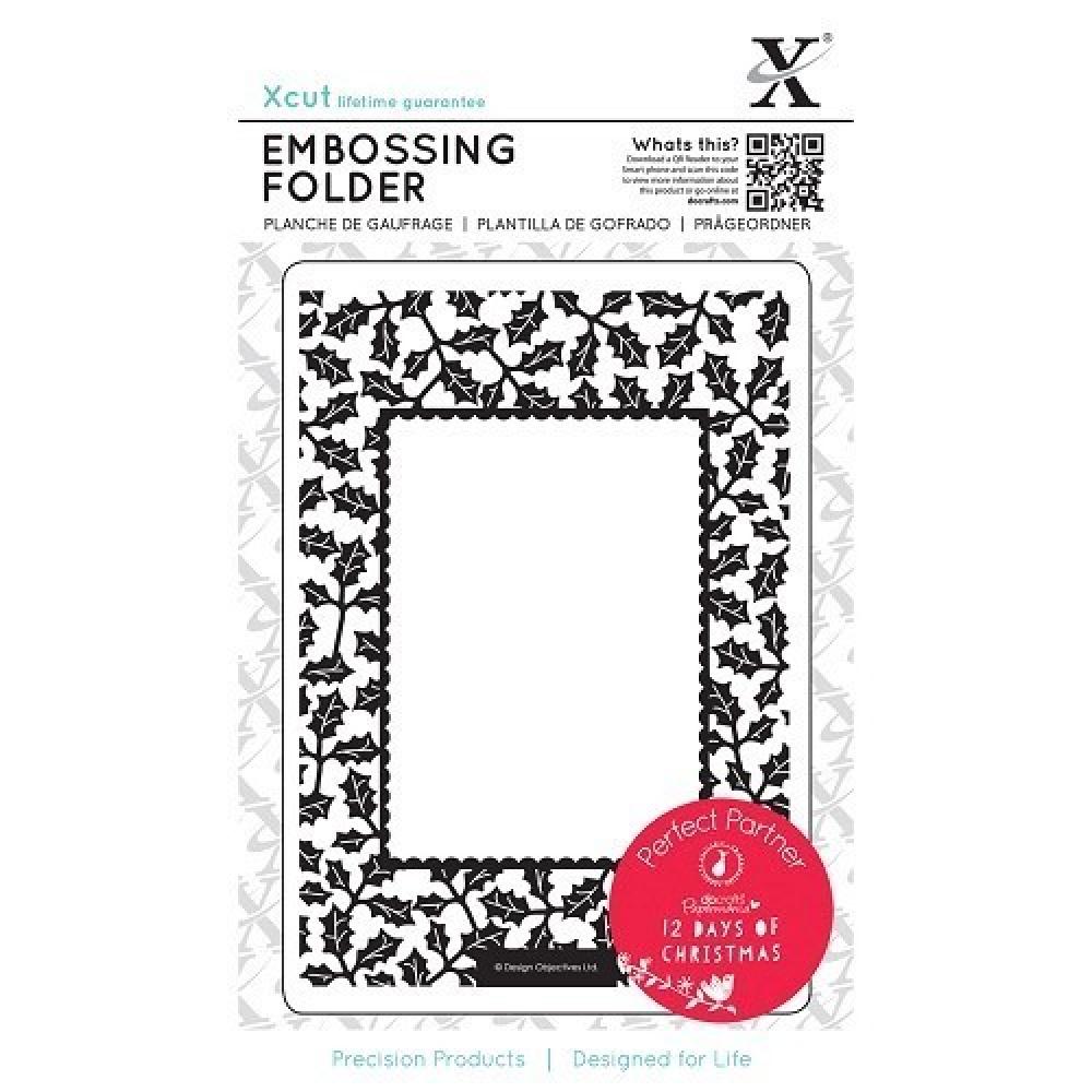 DoCrafts XCUT Embossing Folder Holly