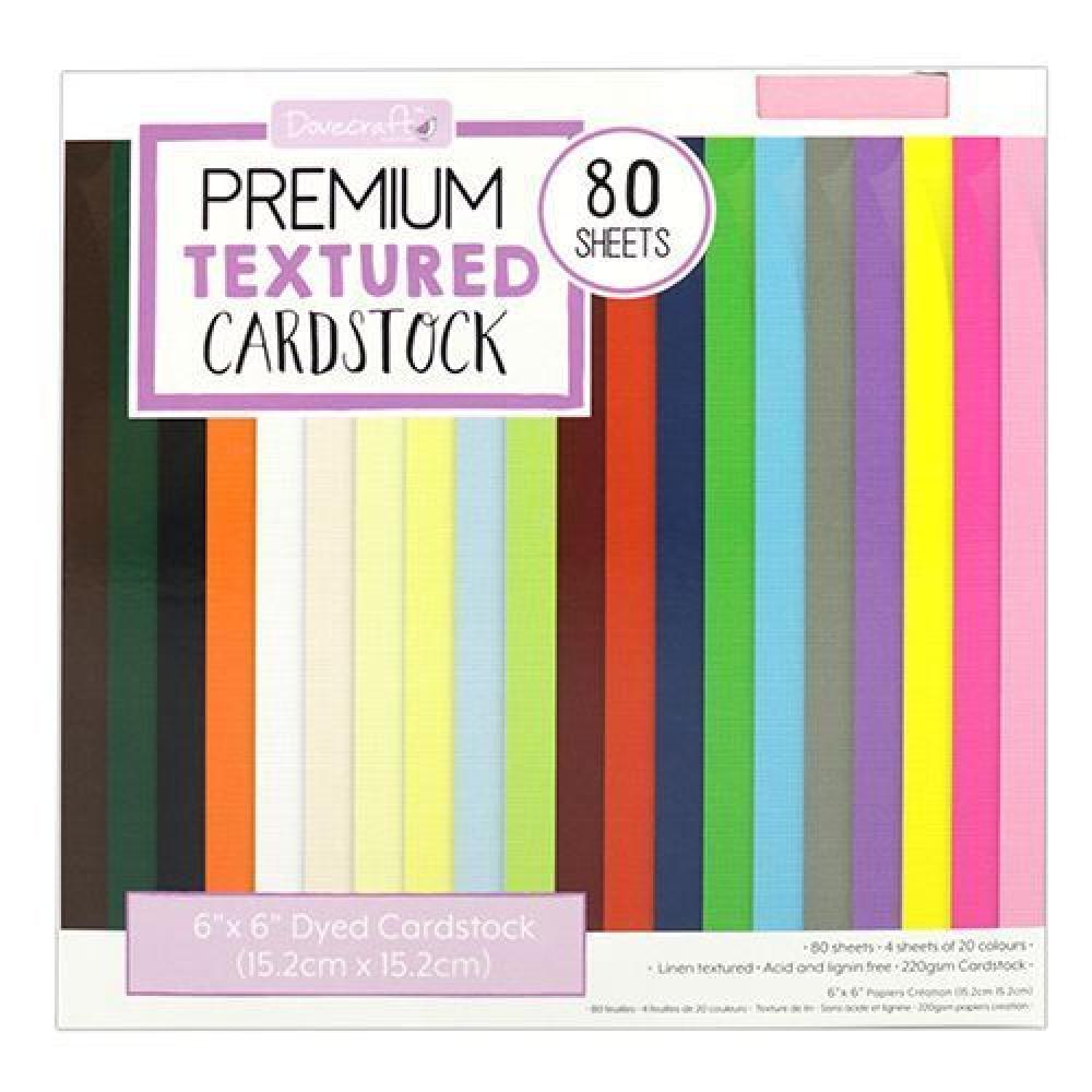 Dovecraft 6x6 Premium Textured Cardstock 80stk