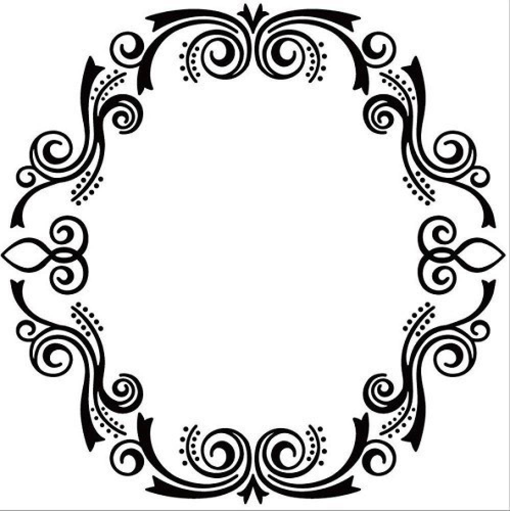 Prägeschablone - Oval Frame 2