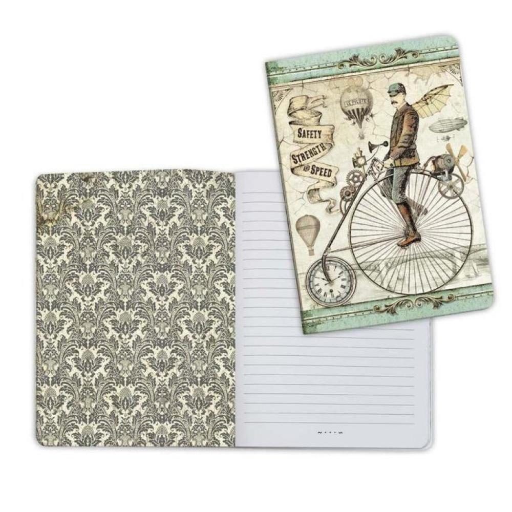 Stamperia A5 Notebook Voyages Fantastiques Bicycle