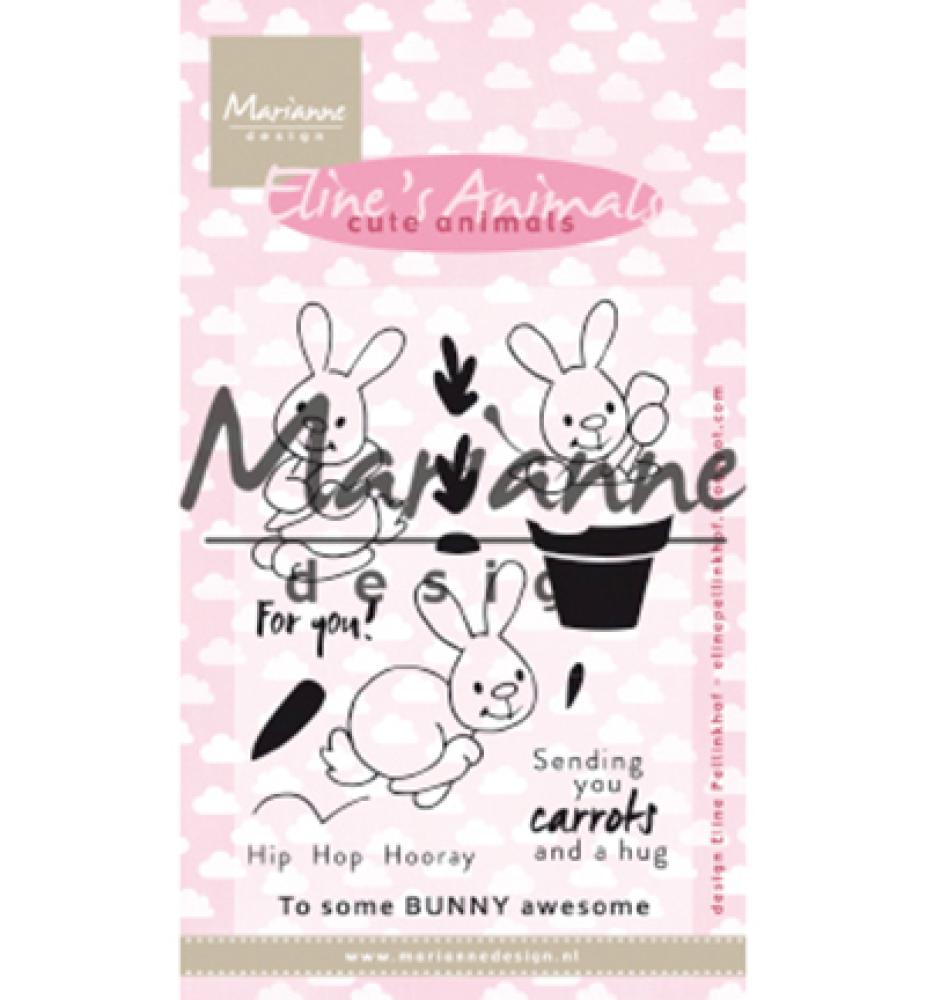 Elines Animals Clear Stamps Bunnies #ECO178