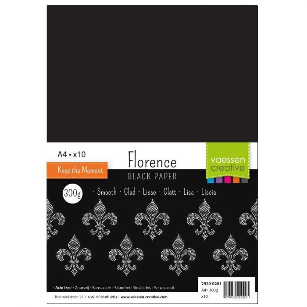 Florence A4 Cardstock Black (Schwarz) 300gr