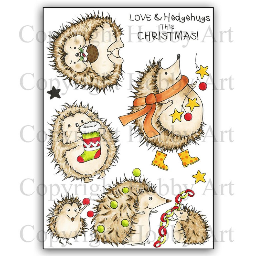 Hobby Art Clear Stamps Christmas Hedgehugs CS321D