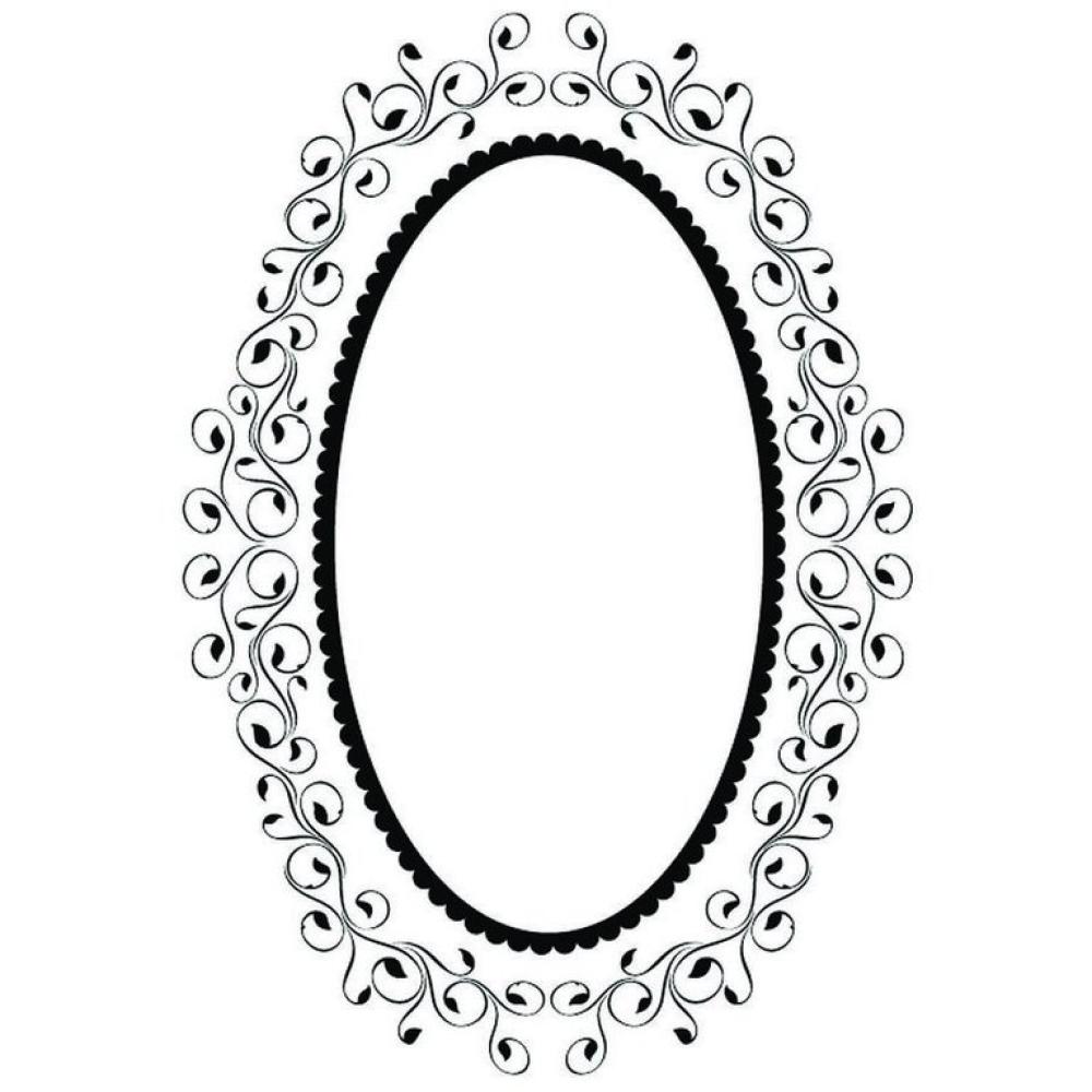 Hobby Solution Embossing Folder Oval Frame #HSF004