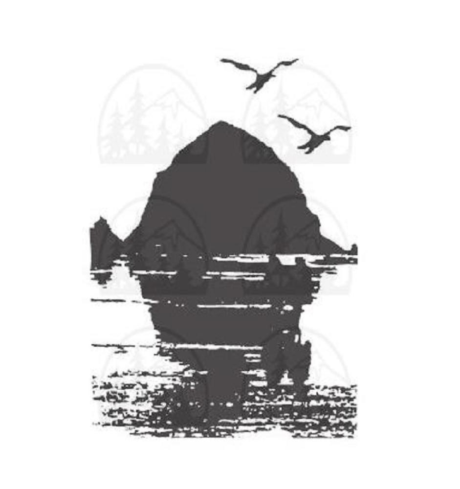 HummelKrafts Cling Rubber Stamps Haystack Rock