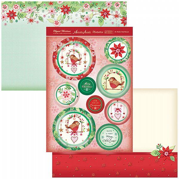 Hunkydory Crafts Elegant Christmas Mr Robin Read Luxury Topper Set