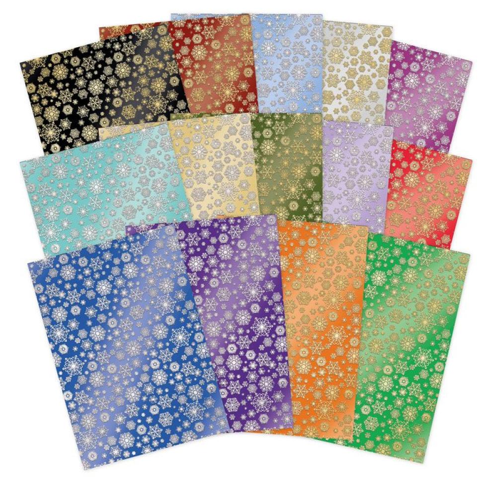 Hunkydory Crafts Foiled Mirri Card Snowflakes MCD814