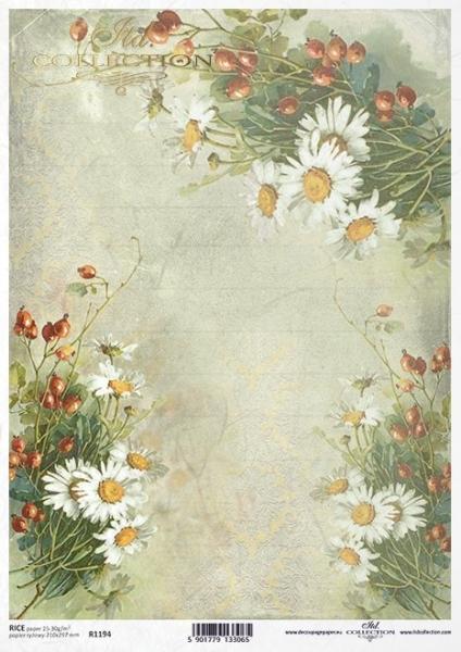 ITD Collection A4 Rice Paper Chamomile R1194