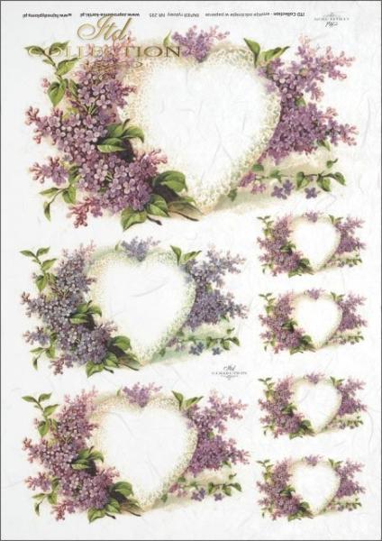 ITD Collection A4 Rice Paper Heart of Lilac R0295