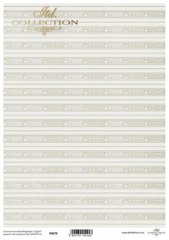 ITD Collection A4 Pergament Paper Stripes #078