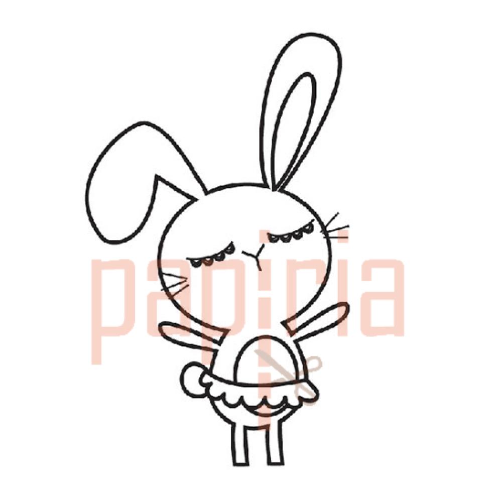 Imaginisce Clear Acrylic Stamp Girl Bunny