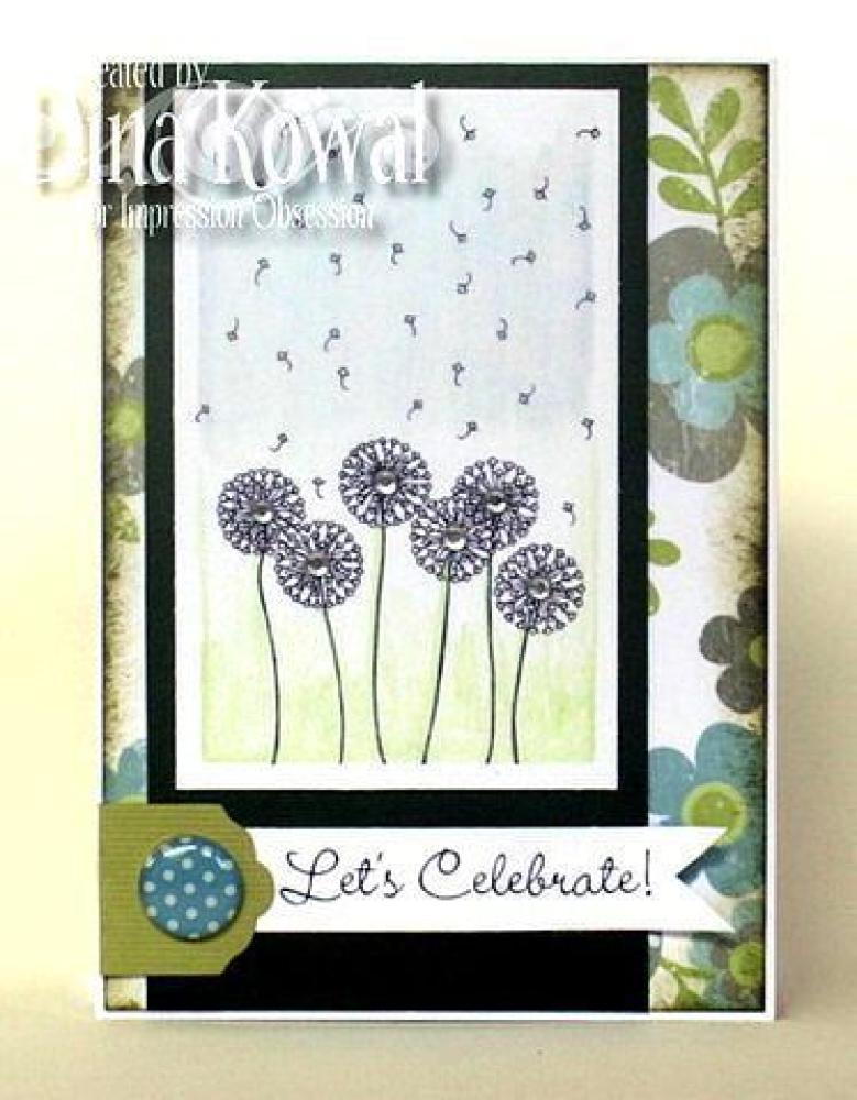 Impression Obsession Stamp Six Dandelions