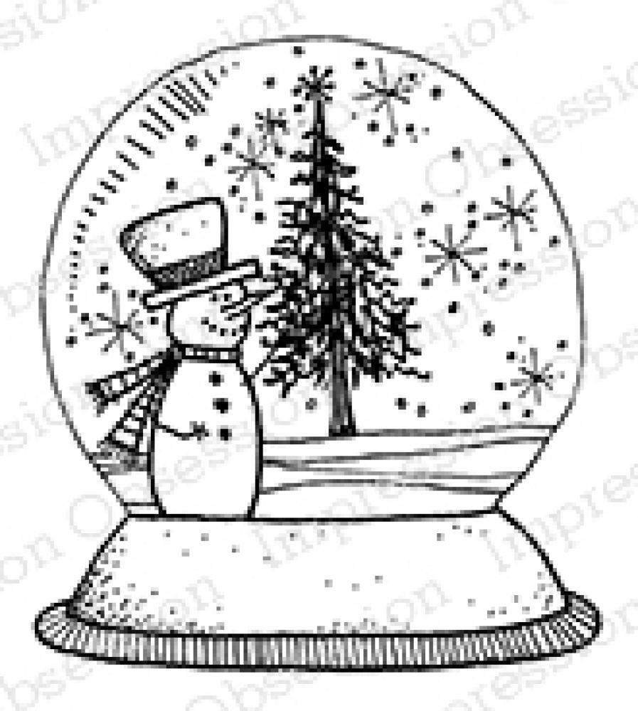 Impression Obsession Stamp Snow Globe