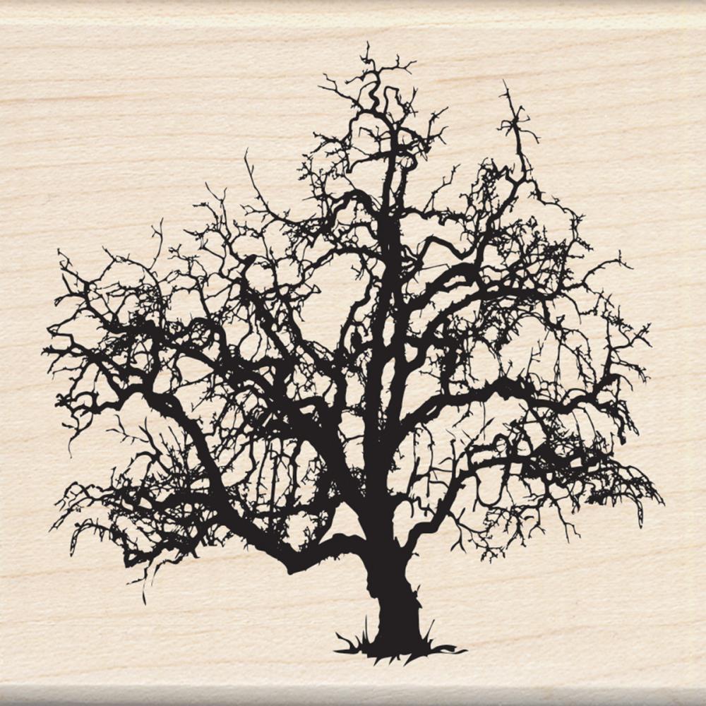 Inkadinkado Mounted Rubber Stamp Haunted Tree