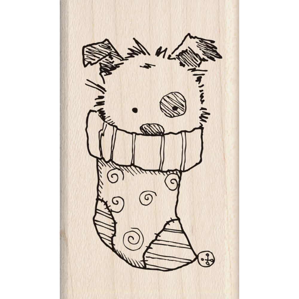 Inkadinkado Rubber Stamp Christmas Puppy #I6001338