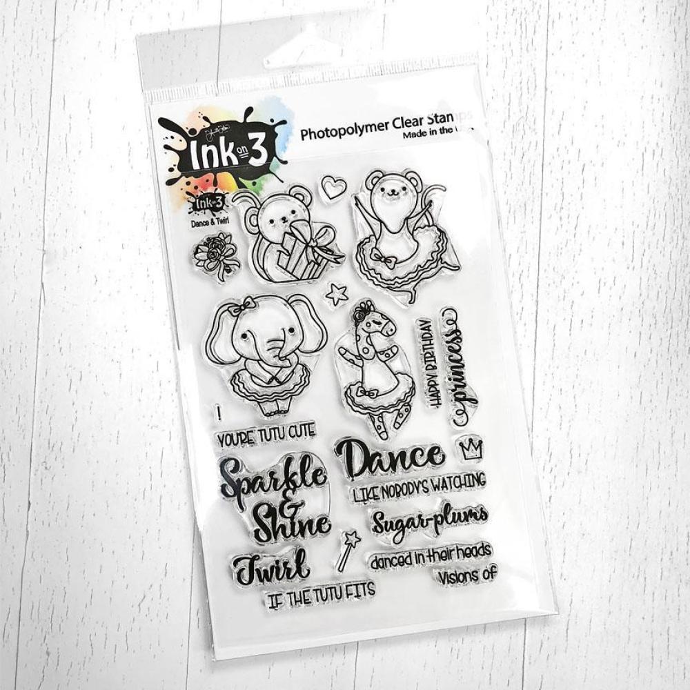 Inkon3 Clear Stamp Set Dance & Twirl