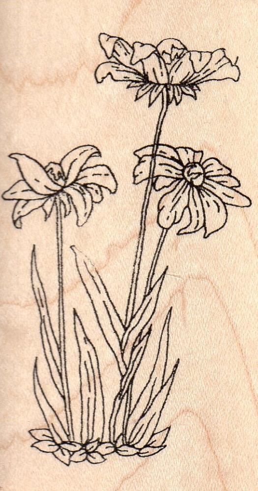 Inky Antics Wooden Stamp Black-Eyed Susans