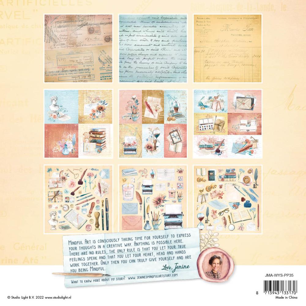 Jenine´s Mindful Art 8x8  Paper Pad Write Your Story PP35