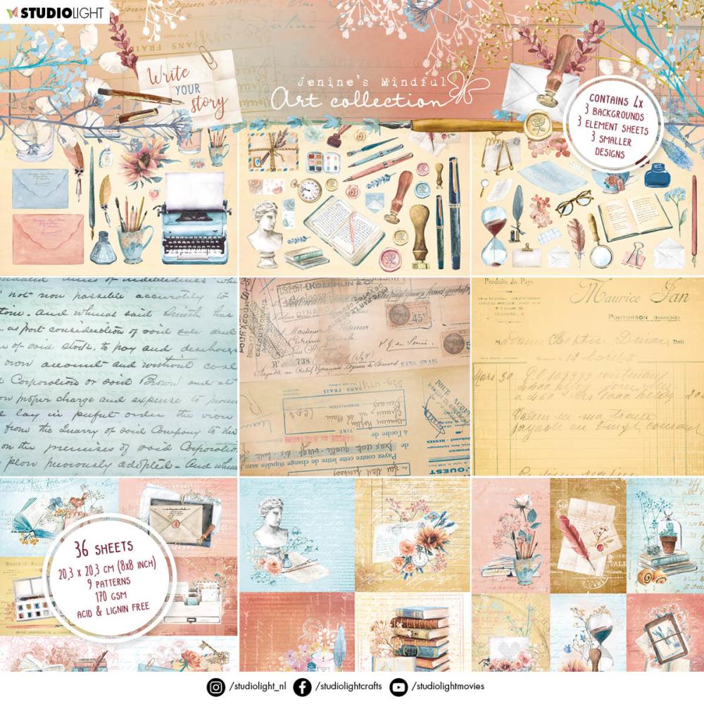 Jenine´s Mindful Art 8x8  Paper Pad Write Your Story PP35