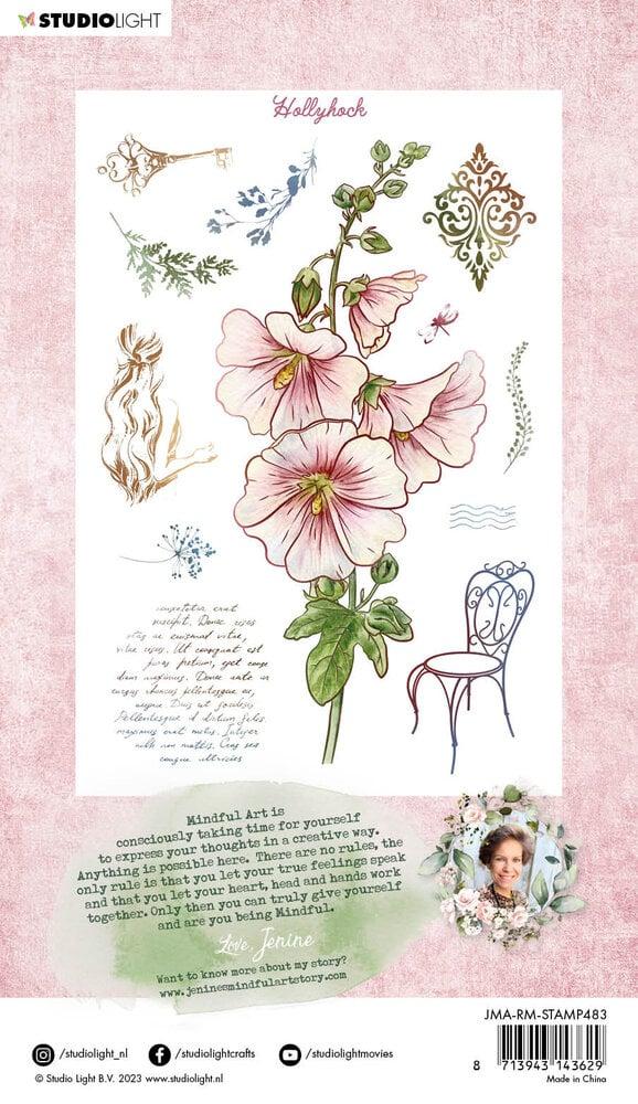 Jenine's Mindful Art Clear Stamp Hollyhock nr. 483