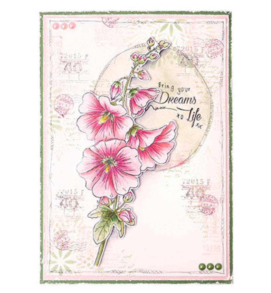 Jenine's Mindful Art Clear Stamp Hollyhock nr. 483