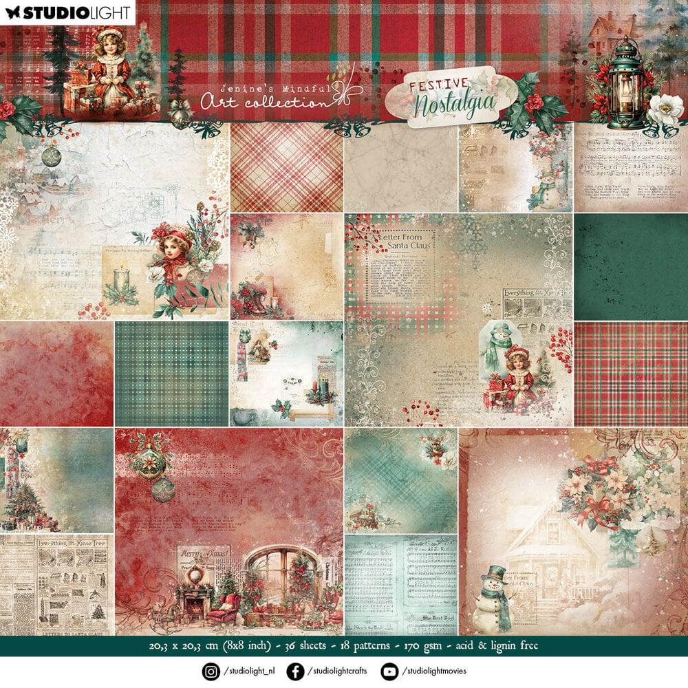 Jenine´s Mindful Art Festive Nostalgia 8x8 Paper Pad #253