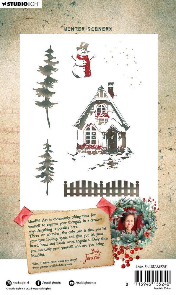 Jenine's Mindful Art Festive Nostalgia Clear Stamp #751