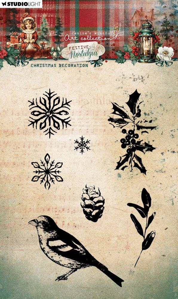 Jenine's Mindful Art Festive Nostalgia Clear Stamp #752