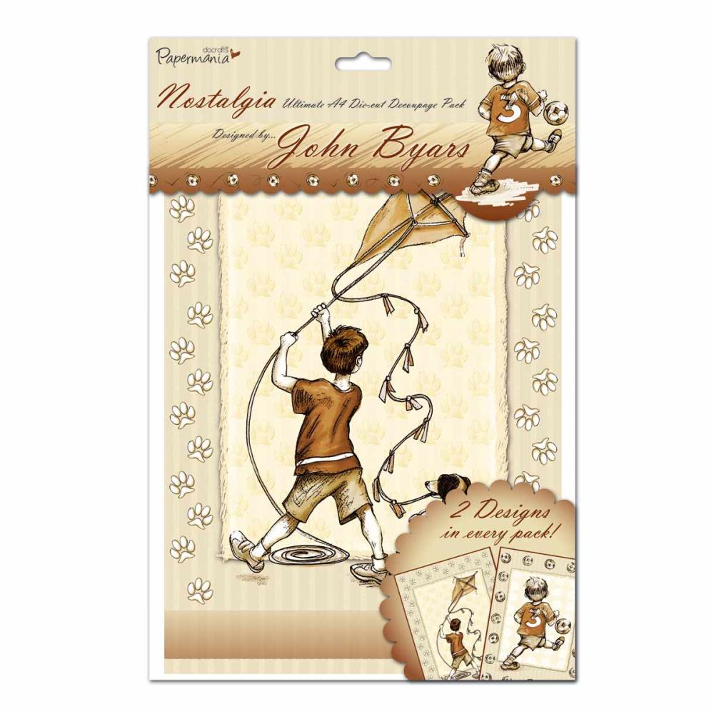 John Byars Ultimate A4 Duo Diecut Decoupage Card Kit Nostalgia Boy