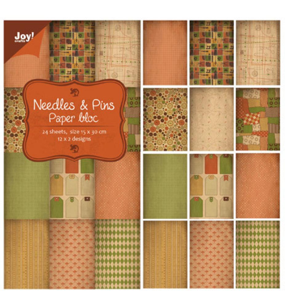 Joy!Crafts 15x30cm Paper Block Needles & Pins #6011/0317