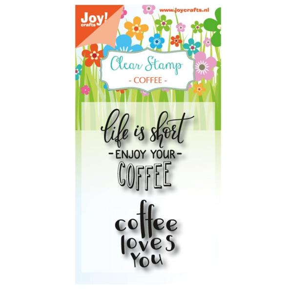 JoyCrafts Clear Stamp Coffee Text Enjoy #6410/0476